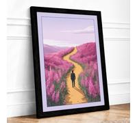 Journey Through Flowers Modern Framed Wall Art Print A3 (42×29.7cm)