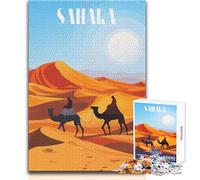 Journey Through Sahara 1000 Pieces Puzzles for Adults Interactive Educational Skill Game Great Meaningful Gift Idea Size 50x75cm