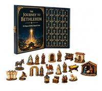 Journey to Bethlehem 2026 Nativity Scene Advent Calendar 24 Days | 3D Keepsake Ornaments Christmas Countdown Religious Family Decor Figurines Collectible Set