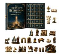 Journey to Bethlehem Nativity Advent Calendar 2026, 24 Days Christmas Countdown Calendar, Keepsake Ornaments,Religious Family Decor, for Kids & Families，1Pcs