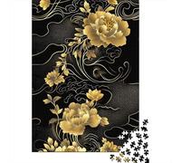 Journey to Black Gold Flower - Master The 1000 Piece Wooden Puzzle, An Educational Odyssey for All Ages - Stimulate Your Brain in Fun Ways