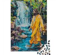 Journey to Enlightenment A Spiritual Pilgrimage 1000-Piece Puzzle for Adults, 52x38cm/1000pcs; A Weekend Activity at Your Own Pace; White Cardboard for Simple Sorting