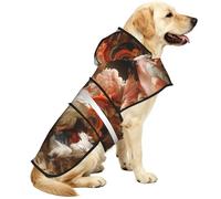 Journey To The Dreamland Waterproof Dog Raincoat And Rain Jacket With Hood, Reflective Strips And Adjustable Belly Strap, Fits Small To Large Dogs