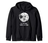 Journey To The Moon Silent Cinema Classic Vintage Movie Gift Zip Hoodie
