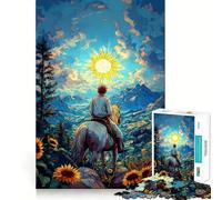 Journey to The Sun Jigsaw 1000 Pieces for Teenagers Brain Exercise Clean Joint Home Activity Night Fun (38x52cm)