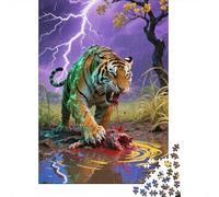 Journey to Tiger - Master The 1000 Piece Wooden Puzzle, An Educational Odyssey for All Ages - Stimulate Your Brain in Fun Ways