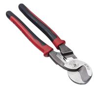 Journeyman High-Leverage Wire Cable Cutter and Stripper for Cutting Aluminum, Soft Copper and Communications Cable Klein Tools J63225N,Red/Black