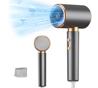 Journeyside Hair Dryer, Professional Hair Dryer 2000W, Professional Negative Ionic Hair Dryer with 1 Concentrator, 2 Speeds/3 Heating and Cool Button for Women Hairstyles, Overheat Protection,Grey