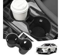 JOURPEO Center Console Cup Holder Insert for 2016-2022 Lexus RX350 RX450H Accessories Replace RX350 Cup Holder Non-Slip Silicone Black