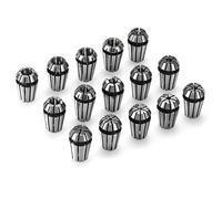 JOUSE 15PCS ER11 Precision Spring Collet Set for CNC Engraving Milling Lathe Chuck Tool 1.0mm-7.0mm & 1/4 inch 1/8 inch