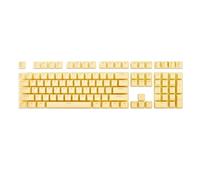 JOUSE 1Set Mechanical Keyboard Double Skin Milk Transparent Keycap Pbt Customized Cream Jelly Plastic (Yellow)