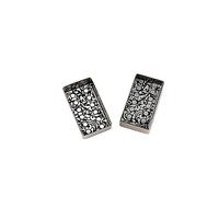 JOUSE 2Piece Openwork 12 Hole Humbucker Guitar Pickup Cover Replacement Parts for LP Electric Guitar Parts,Black 70 X38 X16mm