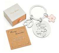 JOUWUI 60th Birthday Keyring With card & box,60th birthday gifts for Women, Birthday Presents for sister, Mom,Nanny, Grandma,Aunt,Wife (60th Birthday)