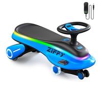 JOVA ZIFFY 45W 5.5A Light-Up Electric Wiggle Car with Pedal, Rechargeable Battery, 2-in-1 Swing Car, 2 Speed Ride-On Toy, Anti-Rollover, Flashing Wheels for Ages 3+ (Up to 110 lbs)