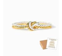 JOVALT Grandmother & Granddaughter Bond Handcrafted Two Strand Knot Ring, 925 Double -Layer Gold Silver Knot Rings for Women, Gift Jewelry Ring for Granddaughter, Worth Cherishing for A Lifetime (10)
