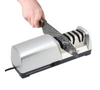 JOVANT 15 Degree Knife Sharpener, 3-in-1 Electric Knife Sharpener for Meat Vegetable Knives, Professional for Coarse,Fine Grinding and Polishing Kitchen Knife (Included Chef's Knife)