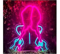 Jovarel Neon Light Colorful Letters Interior Lighting Neon Sign Female Body