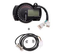 JOVERI 15000rpm Modern Motorcycle Digital Light LCD Digital Gauge Speedometer Tachometer Odometer Adjustable 7 Color Motorcycle Odometer(With Sensor-A)