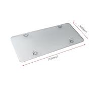 JOVERI 1pc Car License Plates Ame Transparent Grey Blue Plastic Cover Holder Plate Bling Accessories Front Bumper License Plate(Grey)