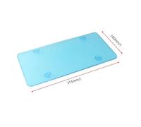 JOVERI 1pc Car License Plates Ame Transparent Grey Blue Plastic Cover Holder Plate Bling Accessories Front Bumper License Plate(Blue)