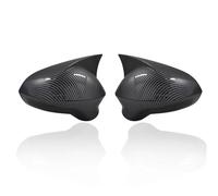 JOVERI 2 Pcs Gloss Car Rear View Mirror Cover Caps Ibiza 6J 6P SC ST MPI TSI TDI Coupe Estate Hatchback 2008-2015, for Seat, MK4 Replacement Covers Car Mirror Cover(BLACK Carbon Fiber)