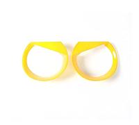 JOVERI 2pcs Lamp Hoods, for Jeep, Renegade 2016-2018 Headlight Cover Bezels Stickers Car Exterior Accessories Car Headlight Cover(Yellow)