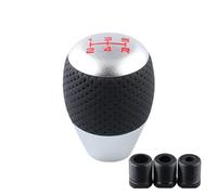 JOVERI Car for Superb, Knob Shift Head with M8 M10 M12 Adapter Universal Aluminium Car Gear Shift Knob Leather Shift Lever Gear Level Gear Shift Knob(Silver)