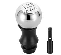 JOVERI for Superb, Alloy Mt Gear Shift Knob Accessories, for Peugeot, 106 206 306 406 107 207 307 407 301 308 2008 3008, for, C2 C3 C4 Gear Shift Knob(Chrome Black Font)