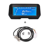 JOVERI LIGHT 12000RPM 6 Gear Universal Motorcycle LCD Digital Speedometer Backlight Motorcycle Odometer 1 2 4 Cylinders Meter Motorcycle Odometer(With Sensor-A)