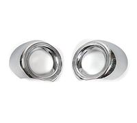 JOVERI Mouldings Car Front Head Fog Lamp Decoration Cover Stickers Accessories, for Ford, for Mustang, 2015 Up Car Styling ABS Car Headlight Cover(Chrome)