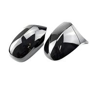 JOVERI One Pair Carbon Fiber Car Rear View Mirror Cover Cap, for, 3 Series E90 E91 LCI Facelift 2009 2010 2011 2012 Replacement Covers Car Mirror Cover(BLACK Bright black)