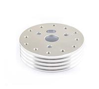 JOVERI Universal 0.5in 1in Steering Wheel To Grant 3 Hole Hub Spacer Pad 6 Hole Adapter Car Accessories Steering Wheel Hub Adapter(1in-Silver)
