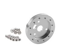 JOVERI Universal 0.5in 1in Steering Wheel To Grant 3 Hole Hub Spacer Pad 6 Hole Adapter Car Accessories Steering Wheel Hub Adapter(0.5in-Silver)