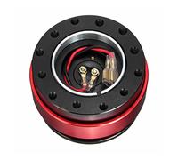 JOVERI Universal Car Auto Quick Release Steering Wheel Snap Off Hub Adapter Boss Kit Aluminum 6 Hole Steering Wheel Hub Adapter(Red)