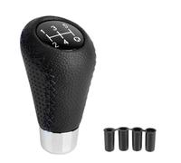 JOVERI Universal for Superb, Manual Leather Red Titch Gear Shift Knob Car Gear Tick Shift Knob Lever Manual Transmission M8 M10 M11 M12 Gear Shift Knob(Black)