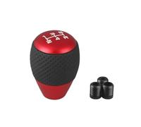 JOVERI Universal Leather＆Aluminium Car Gear Shift Knob for Superb, for M8 M10 M12 Shift Lever Gear Level Knob Shift Head Gear Shift Knob(Red)