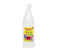 Jovi - 1 liter tempera bottle, colour white, ideal for school, workshops or big projects