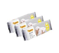 Jovi - Air Dry Kit of 3 Units - Modelling Paste, Air Drying Without Oven, White, 3 Units of 250 g (P83/3)