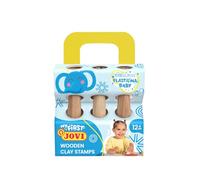 Jovi Baby Playdough - 3 Different Designs Wooden Stamps, Modelling Tools for Children from 12 Months (379/3WS)