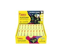 Jovi - Glow in the Dark Plasticine - Case with 18 Tablets of 50 g, Glow in The Dark Colour, Gluten Free (70/18G)