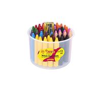 Jovi Jovicolor Wax Crayons - Unscented - Shatterproof - Easy to Wash Out - All Ages - 60 Pieces in 12 Colours and 1 Sharpener