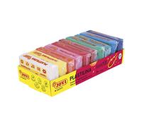 Jovi - Non-Drying Modelling Clay, 10 50g Bars in 10 Colours, plasticine for Kids, Vegetable Base, Non-Toxic and Gluten Free