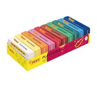 Jovi - Non-Drying Modelling Clay, 10 50g Bars in 10 Colours, plasticine for Kids, Vegetable Base, Non-Toxic and Gluten Free