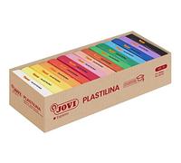 Jovi - Plasticine Box of 15 350 g Non-drying Modelling Clay Bars in 15 Colours, Vegetable base, Non-toxic and Gluten Free