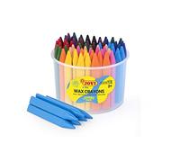 Jovi Triwax 973/72 Triangular Crayons Pack of 72 Assorted Colors with 2 Sharpeners