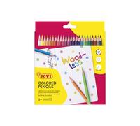 Jovi Woodless coloured pencils, wood-free, triangular shape, from 3 years, shatterproof, 24 colours in a box