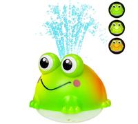 Jovicos Baby Bath Toys, Light Up Bath Time Toys, Automatic Spray Water Frogs, Sensory Shower Toy for Toddler, Bathtub Pool Water Sprinkler Toy for Kids