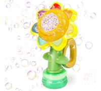 Jovicos Bubble Machine Age 3+ for Kids, Rechargeable Dancing Sunflower Bubble Maker, Light Up Automatic Bubble Blower Toys for Baby Childrens Girls Gift, Bubble Blaster Party Favors