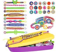 Jovicos Friendship Bracelet Making Kit, Arts and Crafts for Kids Ages 6-12, DIY Bracelet Making for Kids Creative Gifts, Girls Toys 6 7 8 9 10 11 12, Kid Travel Activity Set Birthday Gifts