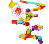 Jovicos Kids Bath Toys, 42 PCS Track Game Shower Water Toys, DIY Slide Track Bath Toys with Suction Cups, Bathtub Toys for Kids Bath Time, Gift for for 3 4 5 6 Year Olds Boys Girls